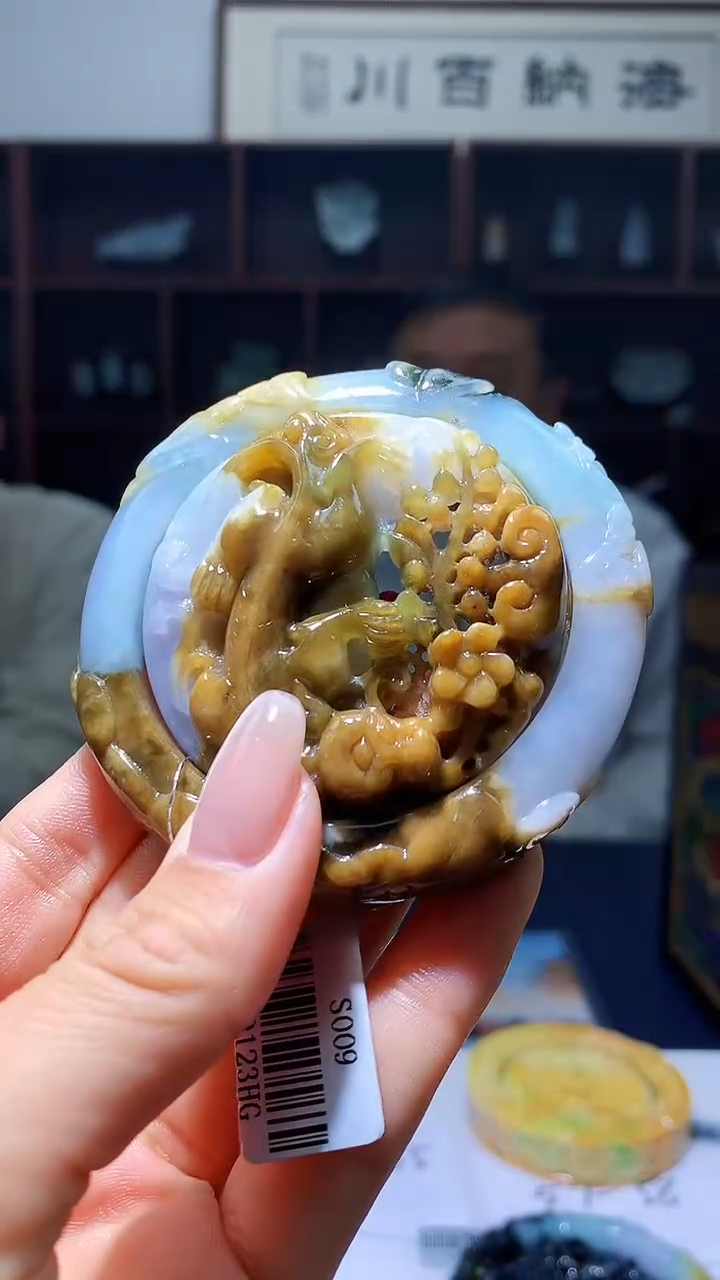 【闪购商品】定制翡翠未镶嵌1080hm-毛货套镯38