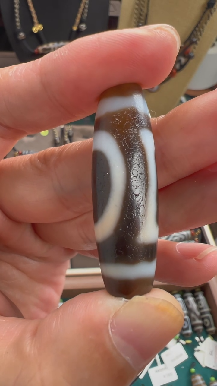 玛瑙/玉髓颈饰未镶嵌小卢全手工玛瑙天珠
