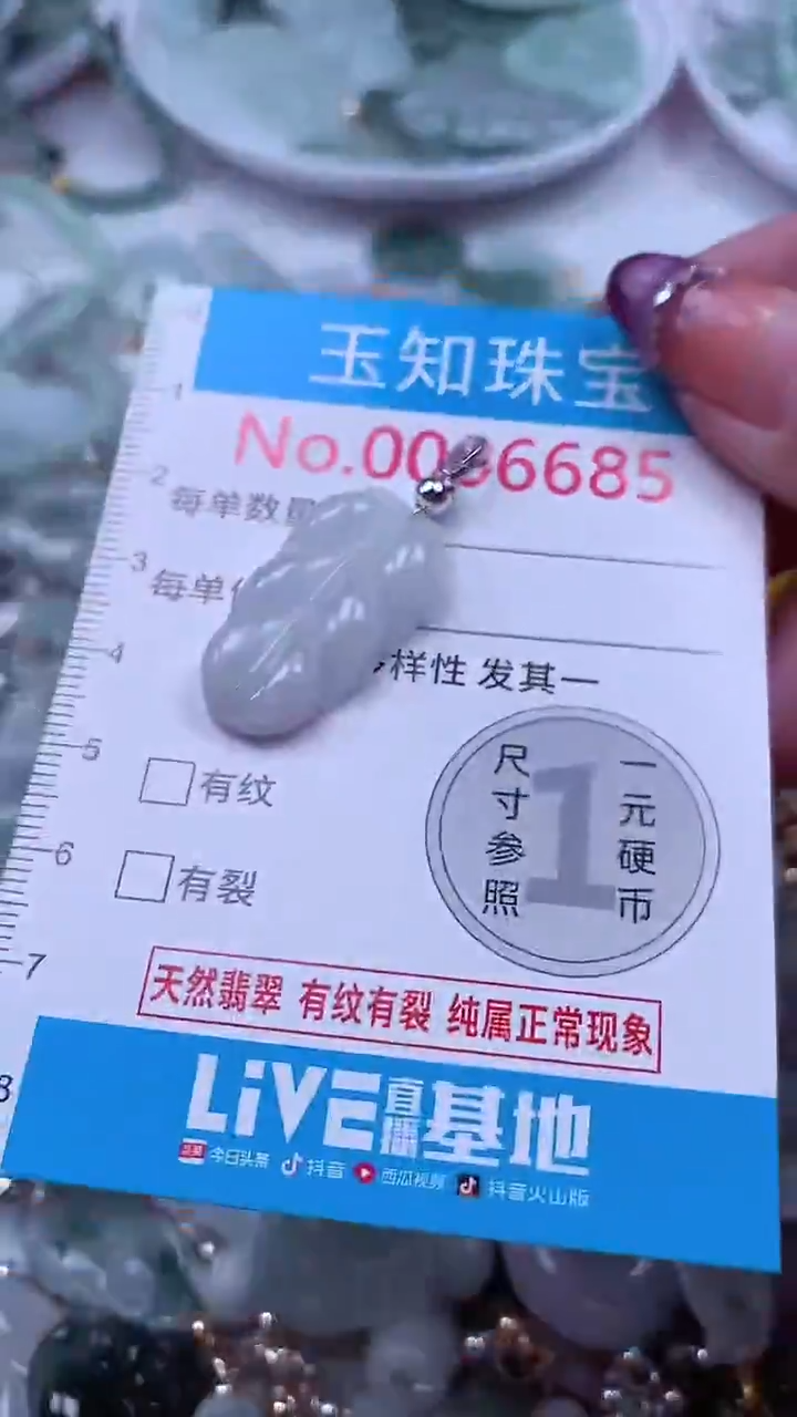 翡翠未镶嵌吊坠(不含链)6685
