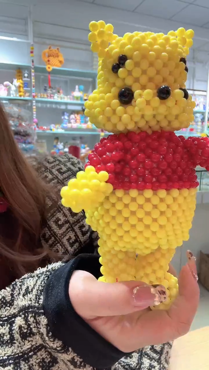 亚克力2037卡6糖果珠材料包一套维尼小熊