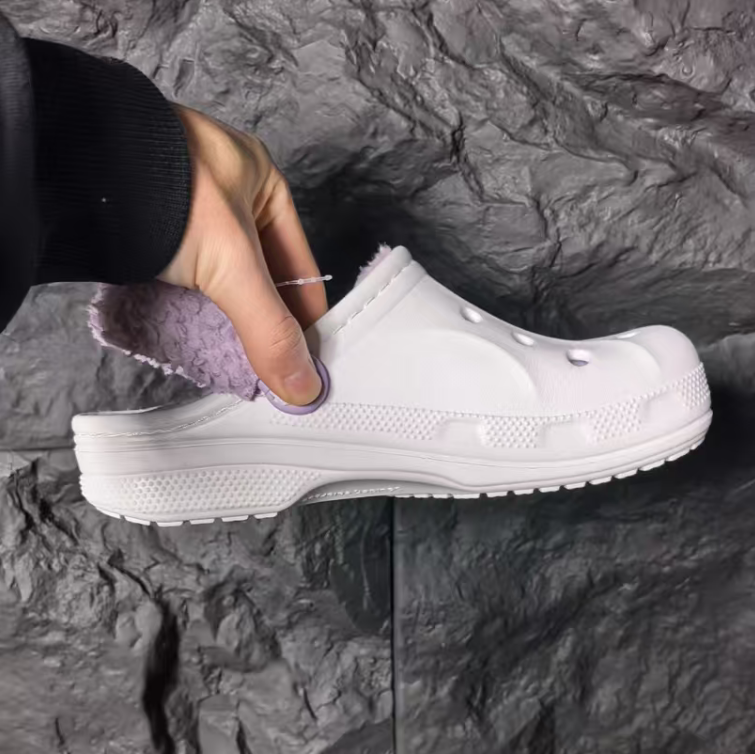 【贝蕥加绒】2025新款洞洞鞋男鞋女鞋秋冬薄底防滑外穿沙滩鞋