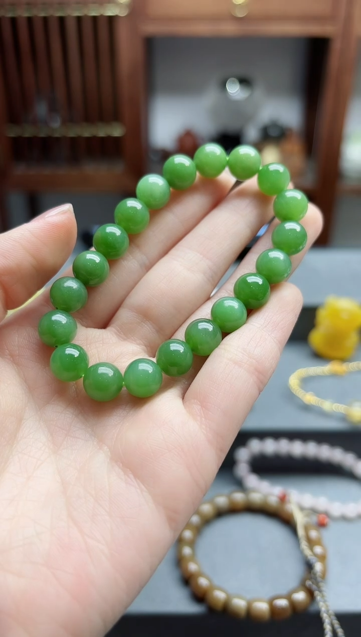 【闪购商品】和田玉手串未镶嵌碧玉手串XE