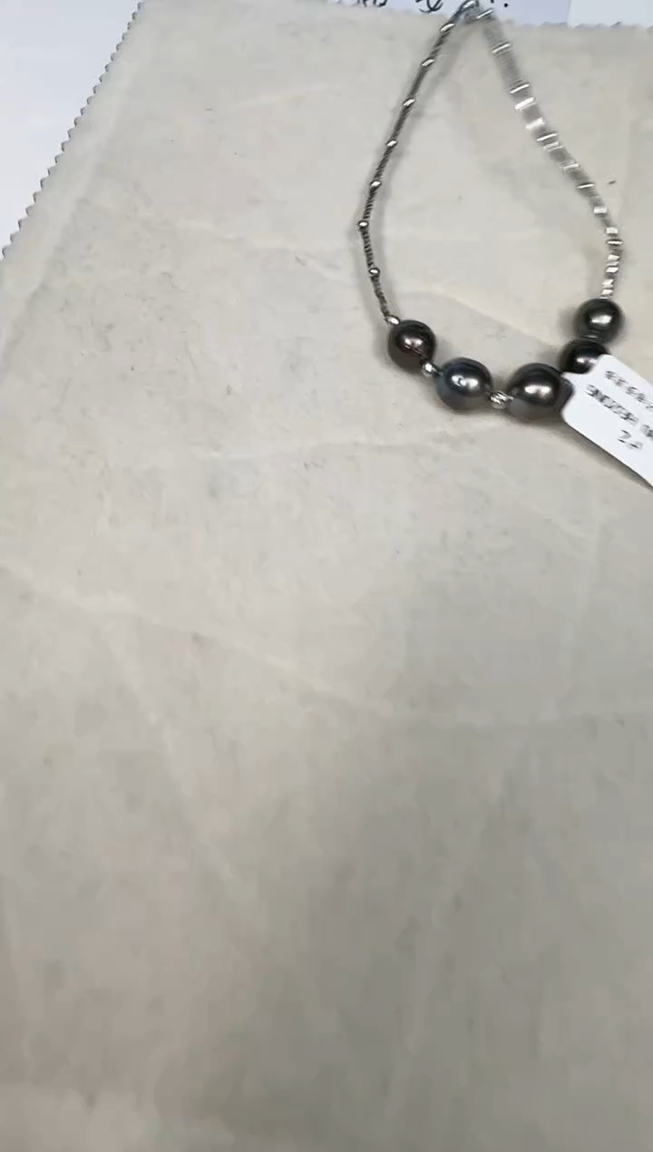 颈饰银S925镶嵌海水珍珠项链