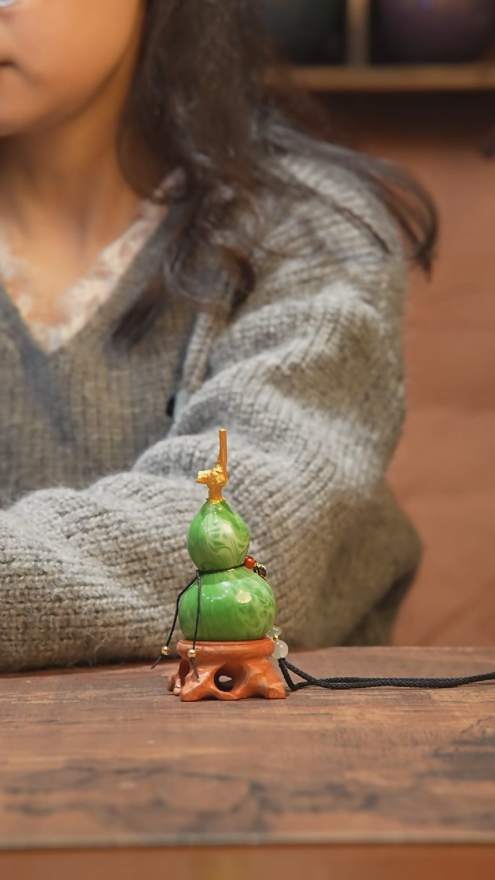 【闪购商品】451号-大漆飘漆小葫芦脖挂