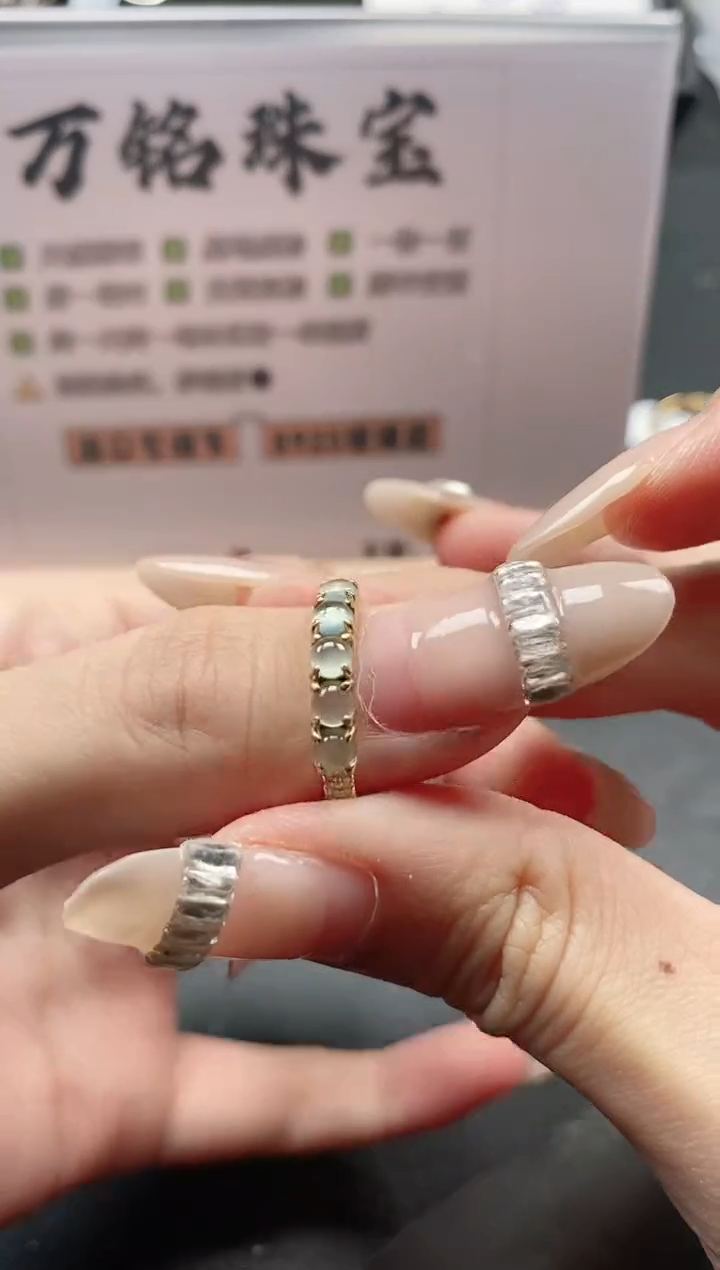 银S925镶嵌戒指翡翠51511