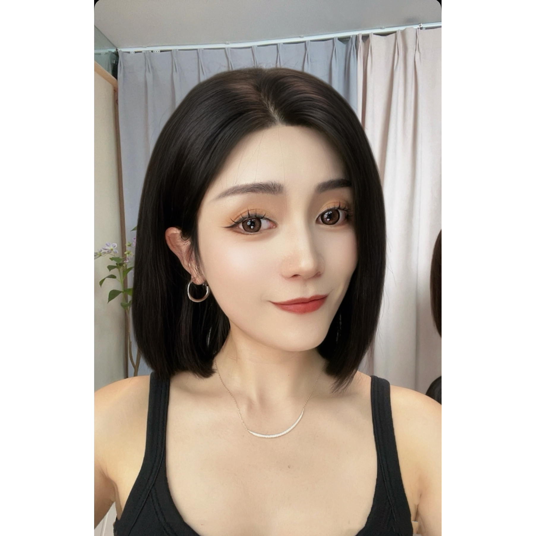 30cm生物膜皮肉感额头发际线超隐形无刘海全真人发丝头套气质百搭