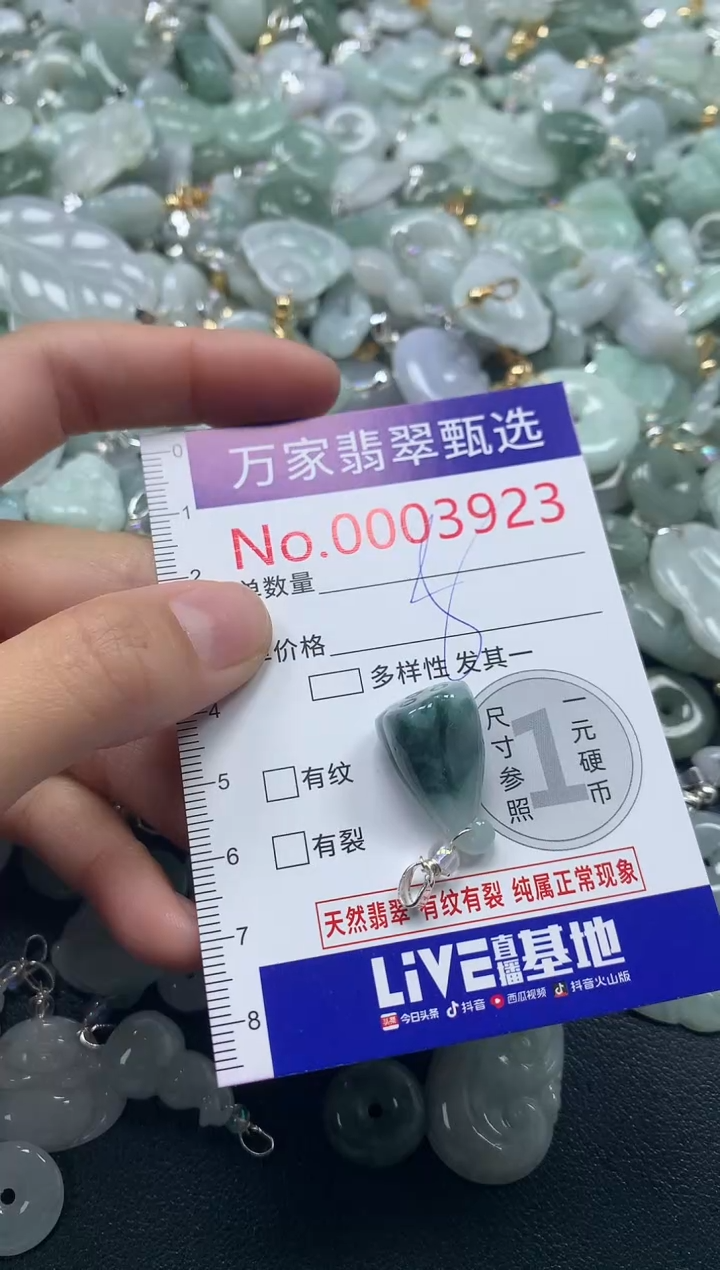 吊坠(不含链)未镶嵌翡翠3923