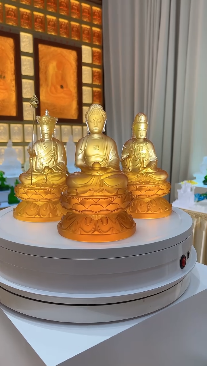 【闪购商品】茶宠匠门琉璃三尊造像