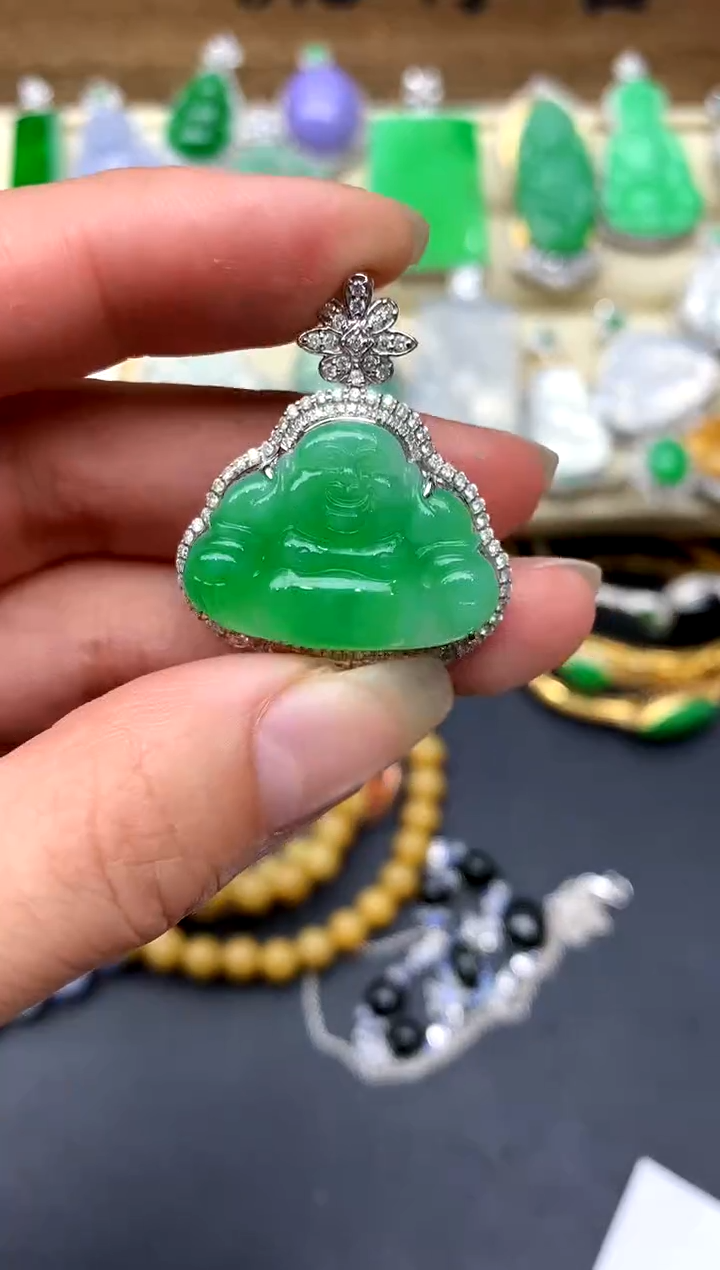 【闪购商品】翡翠颈饰18K金镶嵌423-中国好珍宝