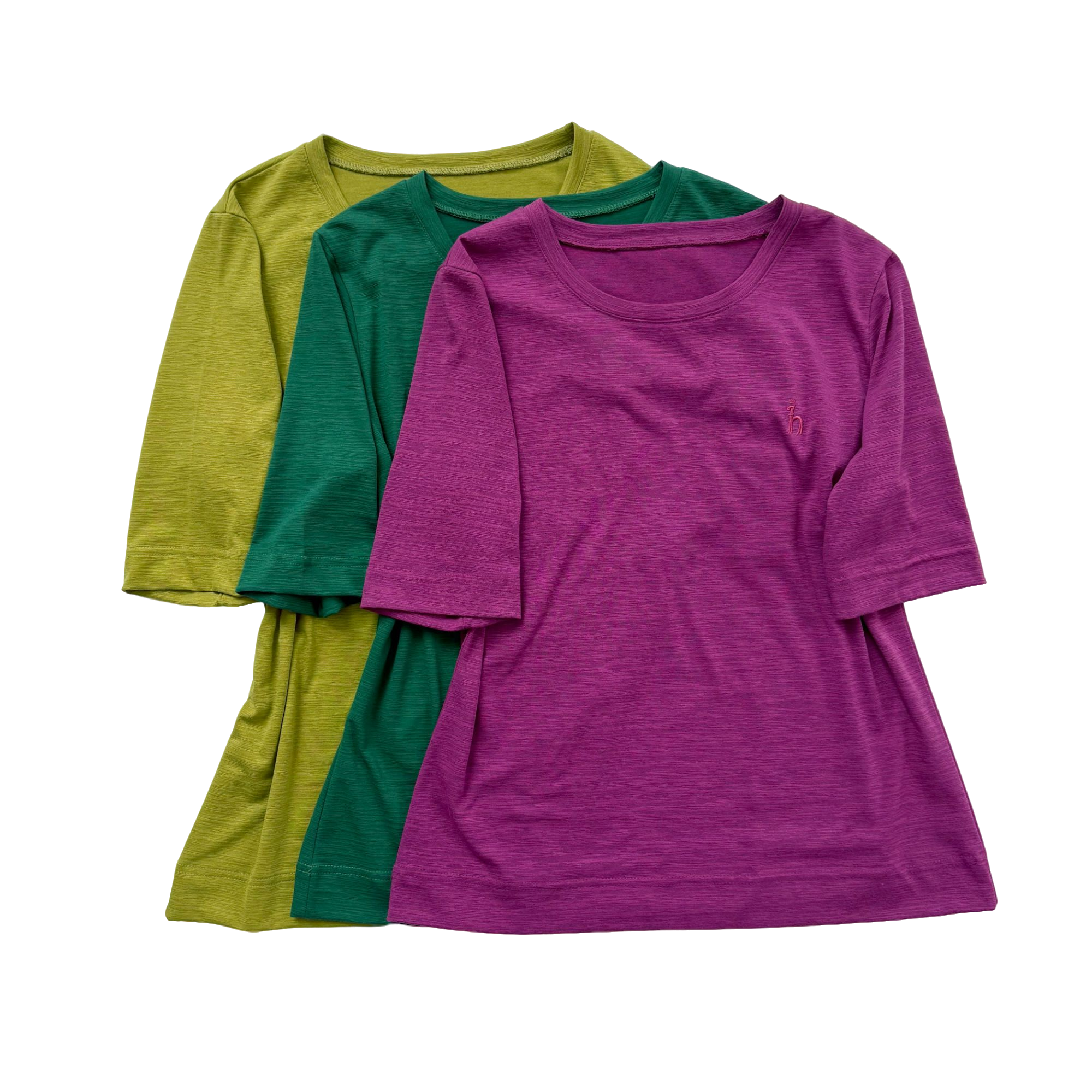 【延盛-纯色短袖】韩国刺绣狗狗标圆领透气百搭女士短袖T恤