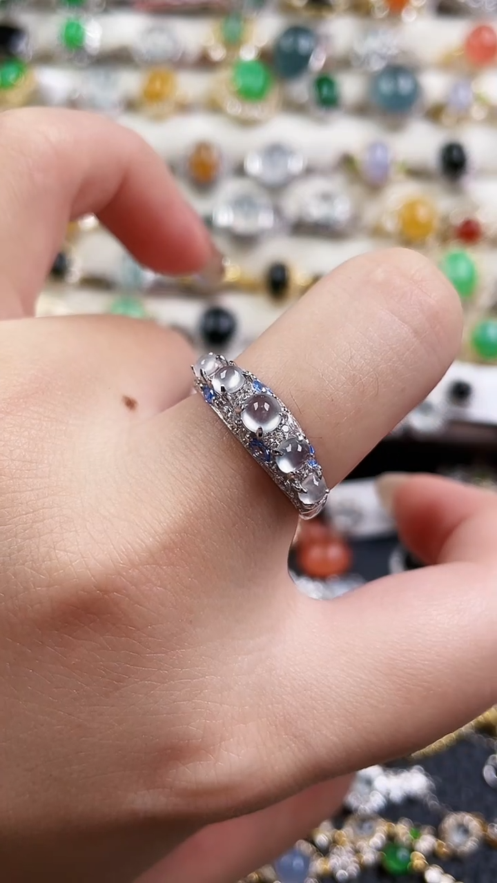 银S925镶嵌戒指翡翠171