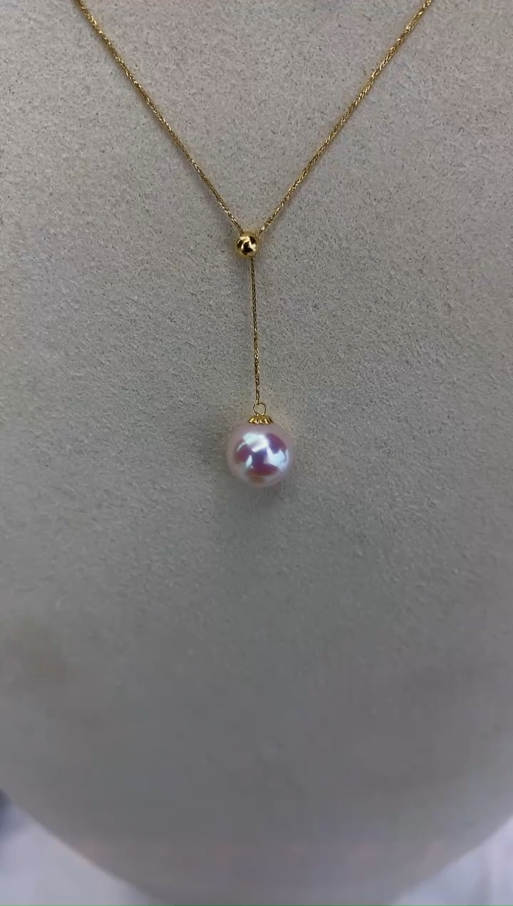 18K金镶嵌GD海水珍珠 GD013 吊坠 8-8.5