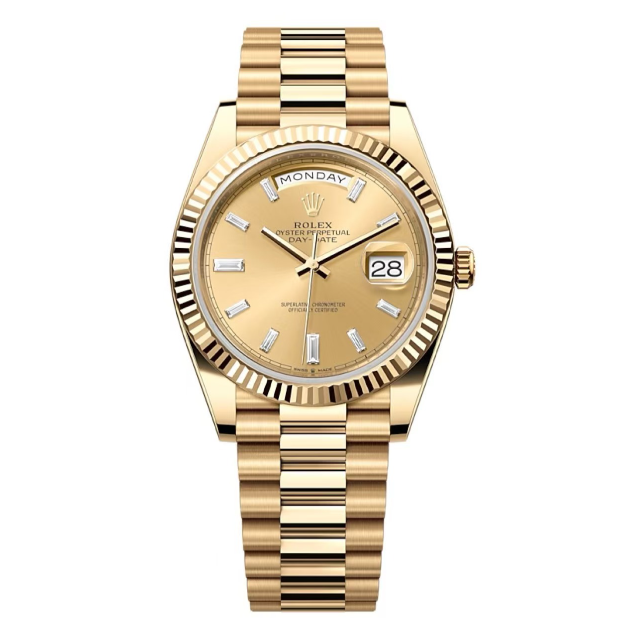 99新 Rolex/劳力士 哈馆/星期日历228238黄冰糖/40mm/22年全套