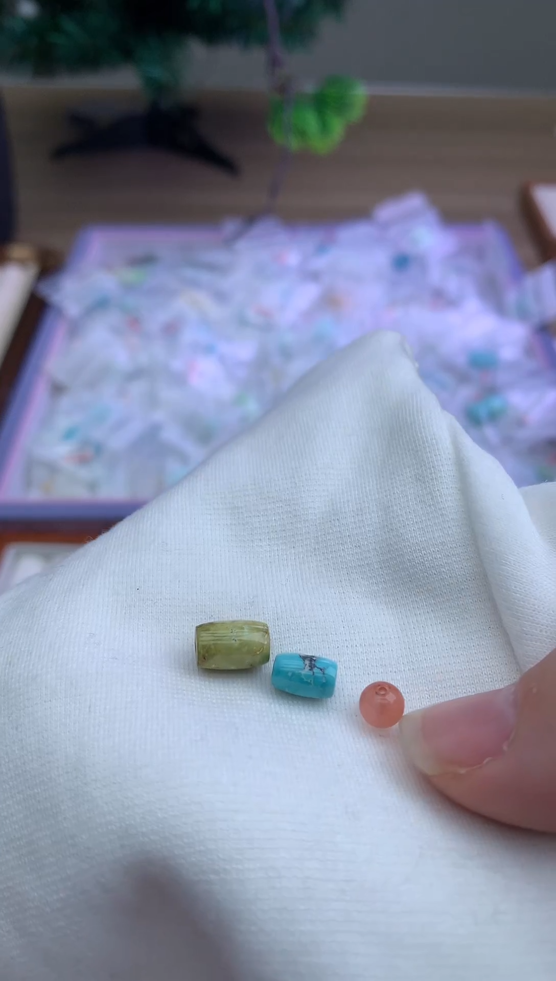 【闪购商品】南红玛瑙桶珠一对未镶嵌桶珠一对