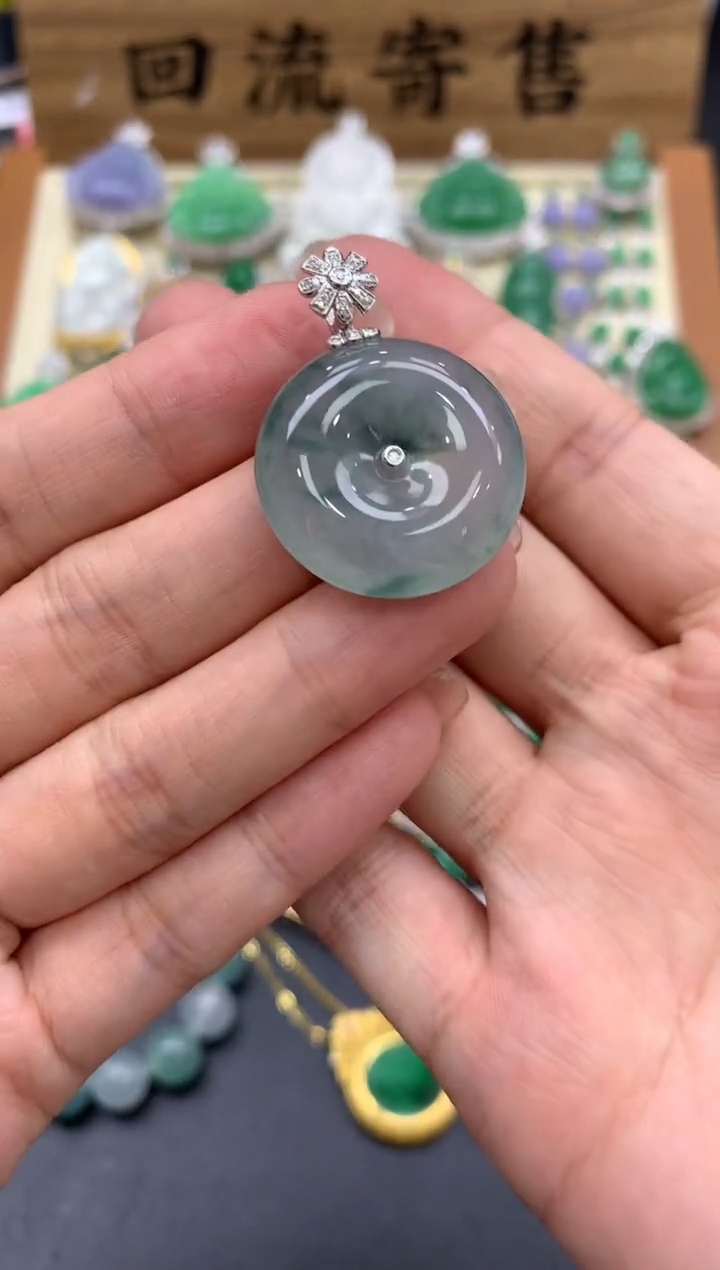 【闪购商品】翡翠颈饰18K金镶嵌349-中国好珍宝