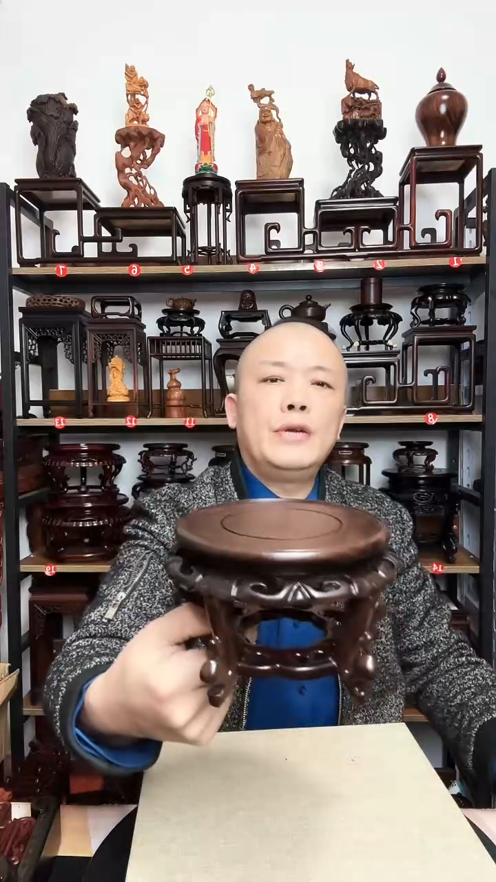 紫砂底座木内径15高11