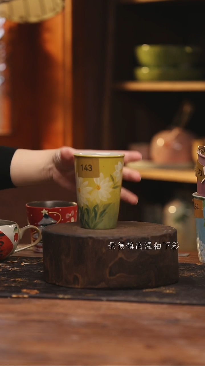 陶瓷景德镇高温釉下手绘陶瓷@143L@