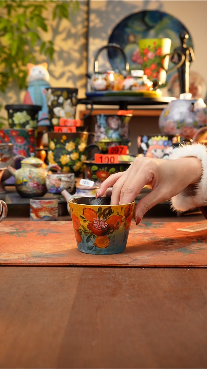 瓷片景德镇手工手绘1036