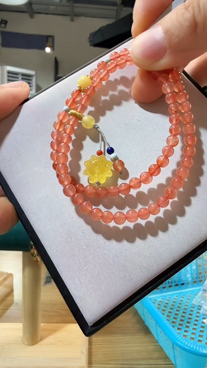 项链未镶嵌南红玛瑙优0310 约4mm