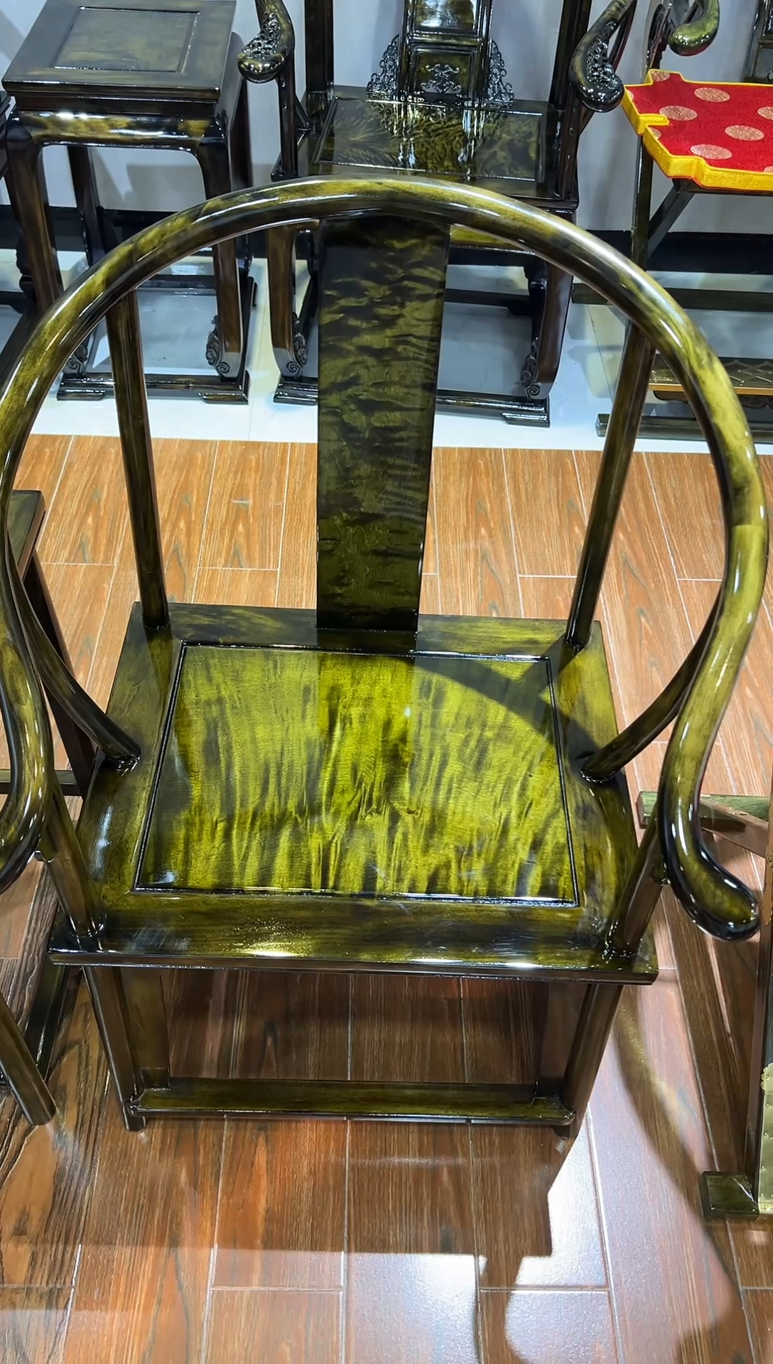 金丝楠C**.金丝楠木明式圈椅单张