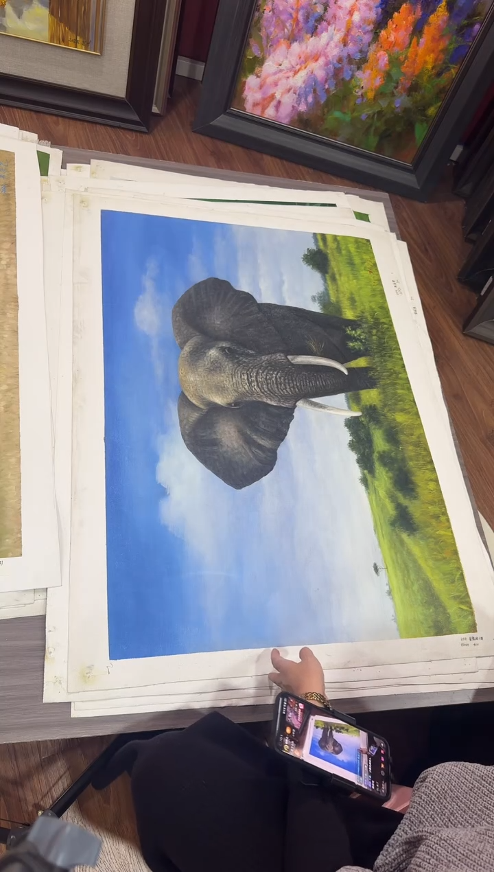 油画【142号】约90*60cm丨朝鲜原创纯手绘孤品油画丨顺丰包邮