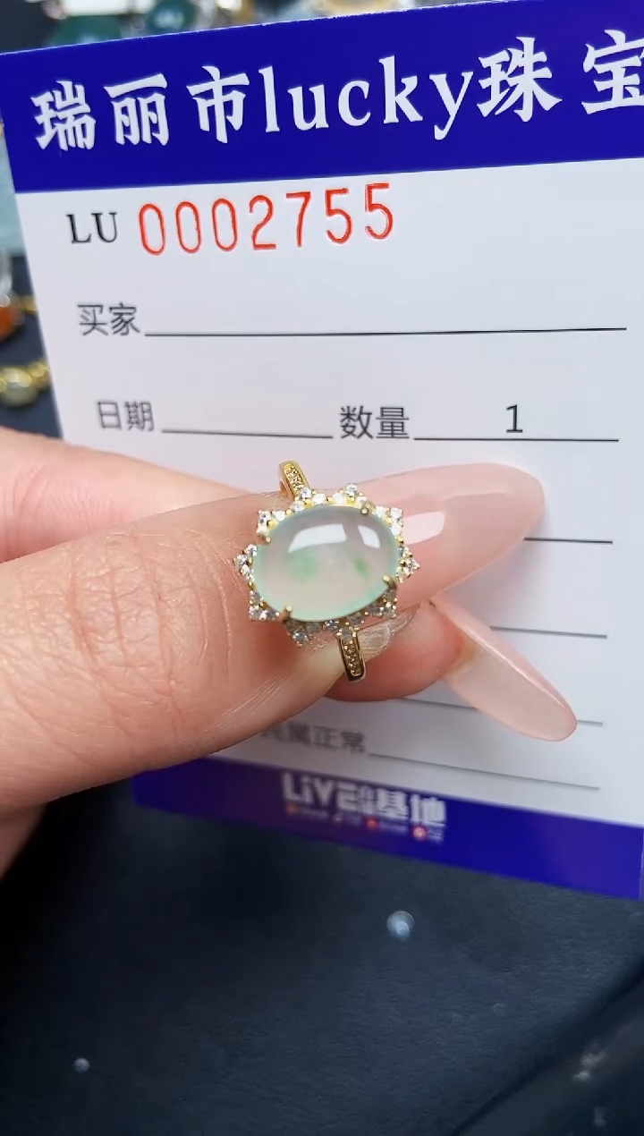 【闪购商品】翡翠颈饰银S925镶嵌2755