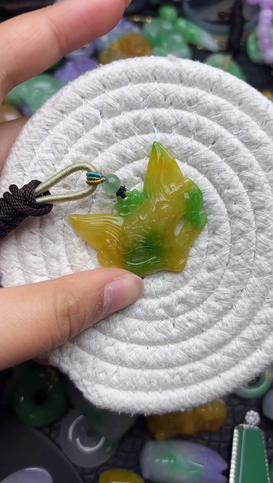 颈饰未镶嵌翡翠缅甸翡翠吊坠