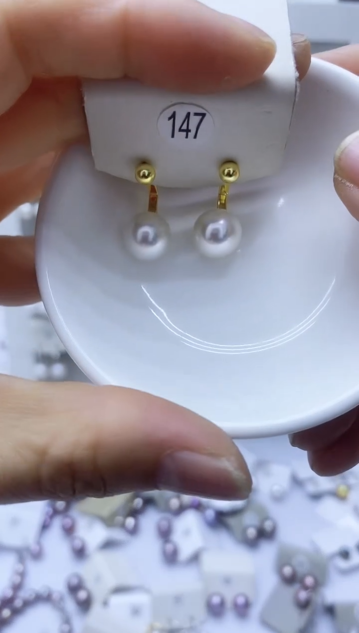 【闪购商品】淡水珍珠耳饰银S925镶嵌147