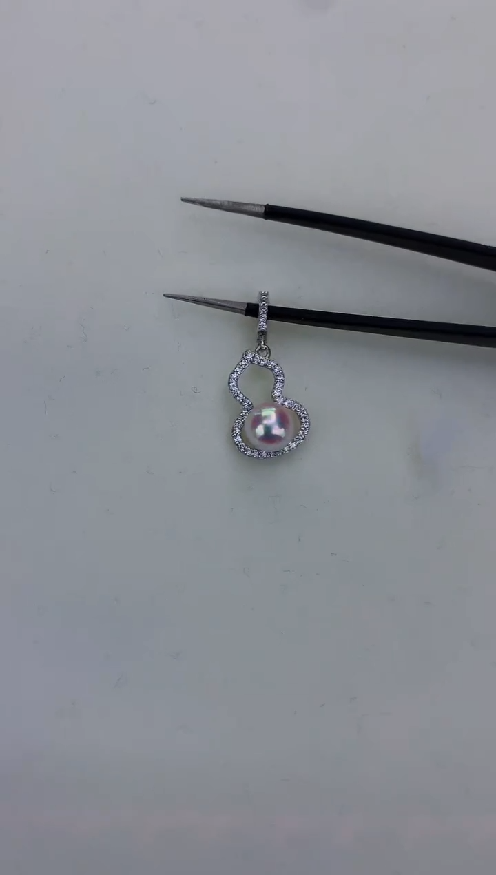 银S925镶嵌GD海水珍珠 GD030 吊坠