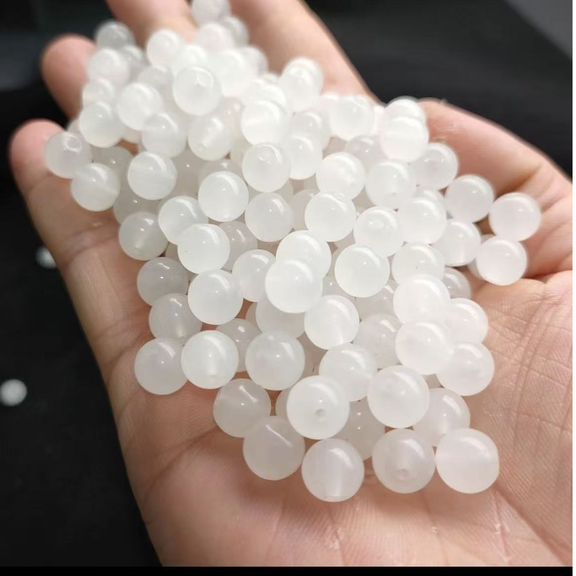 正品卡8MM缅A矿口白冰高冰种珠子多样性发一（BB008)