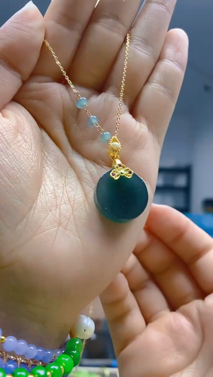 【闪购商品】翡翠耳饰合金0255翡翠锁骨链