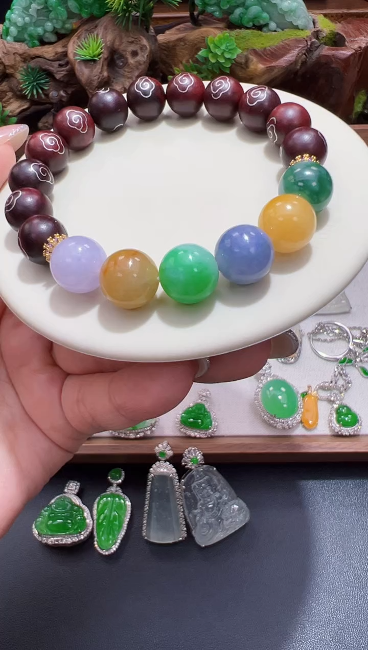 未镶嵌手串翡翠11mm珠子