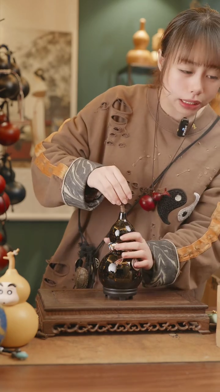 【闪购商品】290号精品天然大漆工艺防渗内胆酒葫芦~