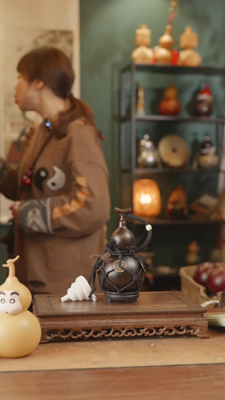 【闪购商品】35号精品天然大漆工艺防渗内胆酒葫芦~