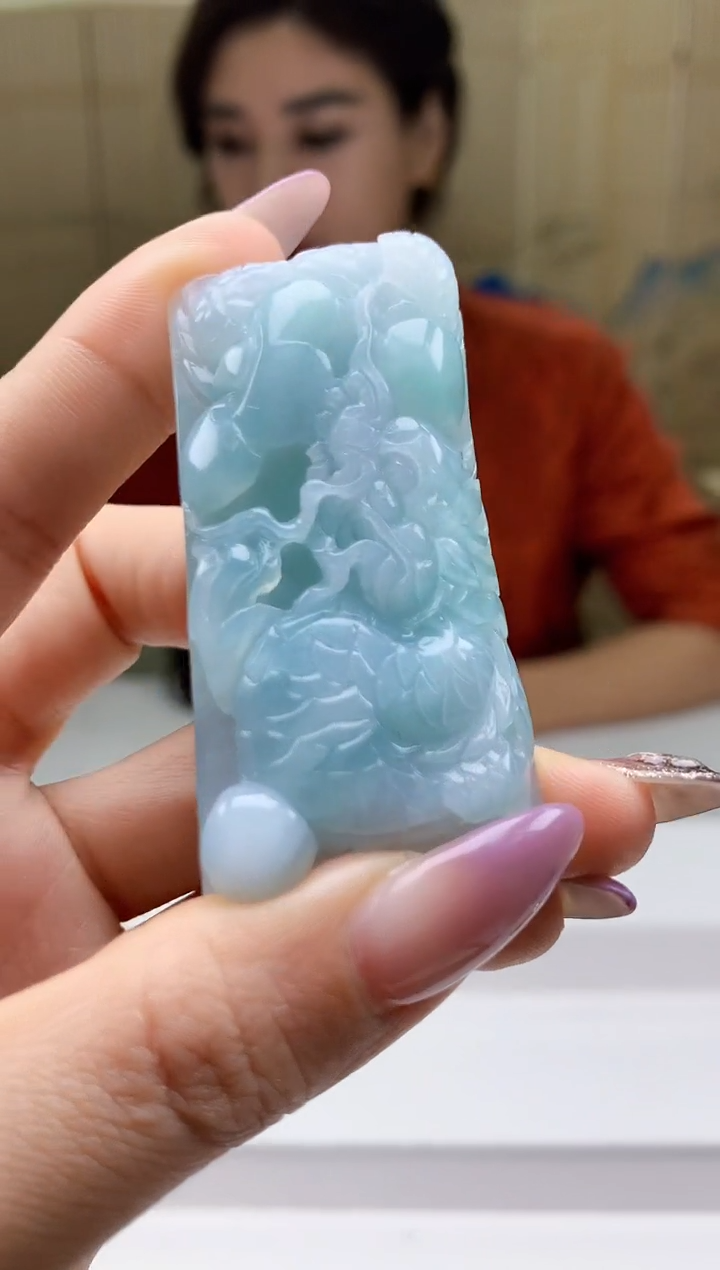 【闪购商品】定制翡翠未镶嵌4829ty-毛货挂件55