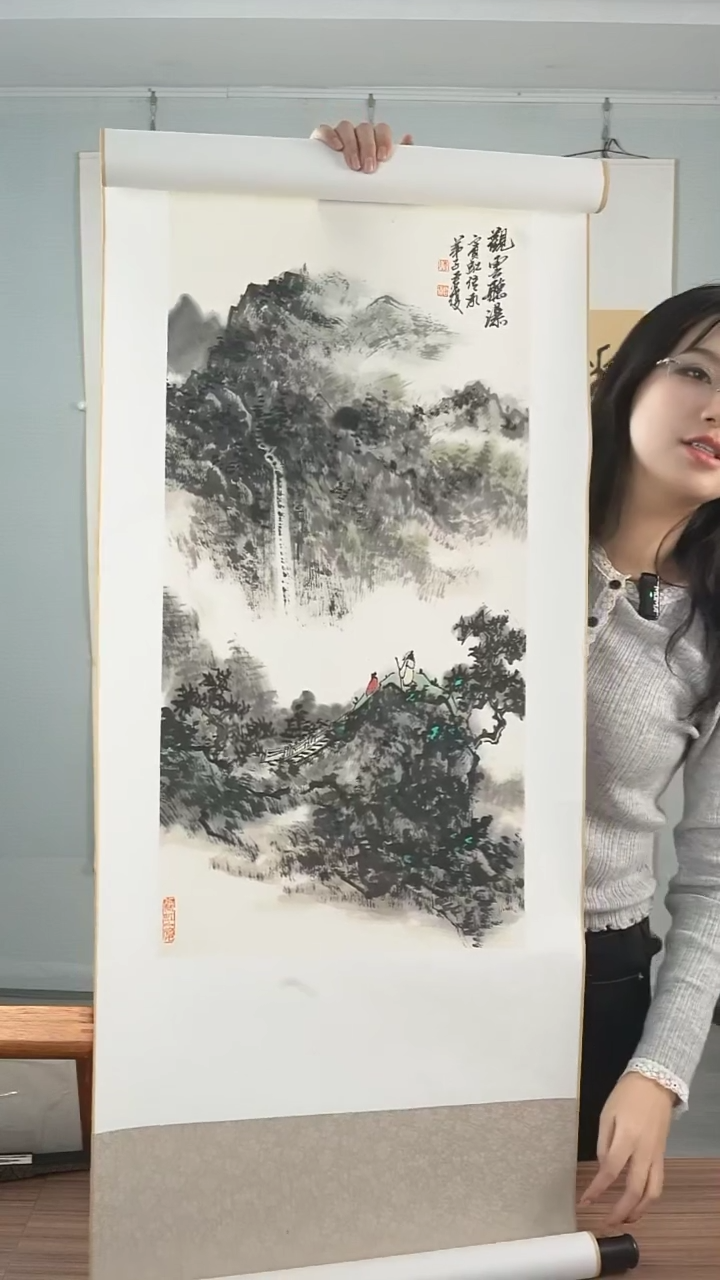 【闪购商品】国画陈君复《山水》2平尺 立轴