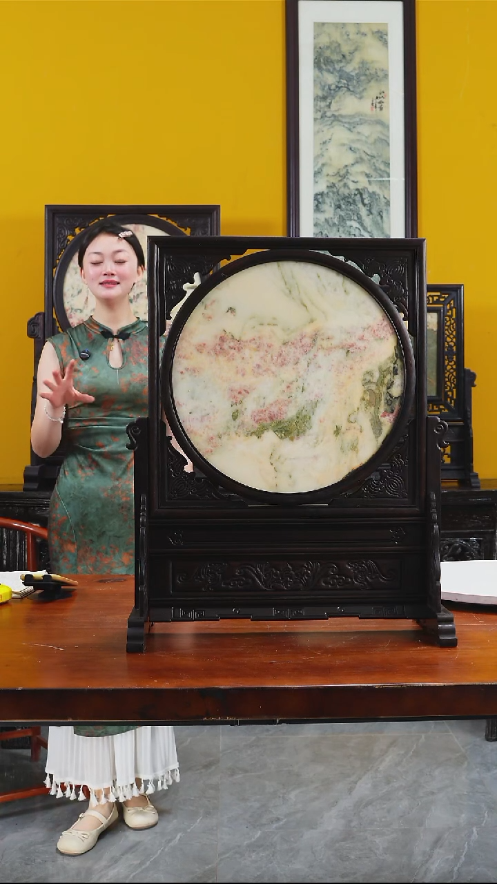 石材天然大理石画摆件