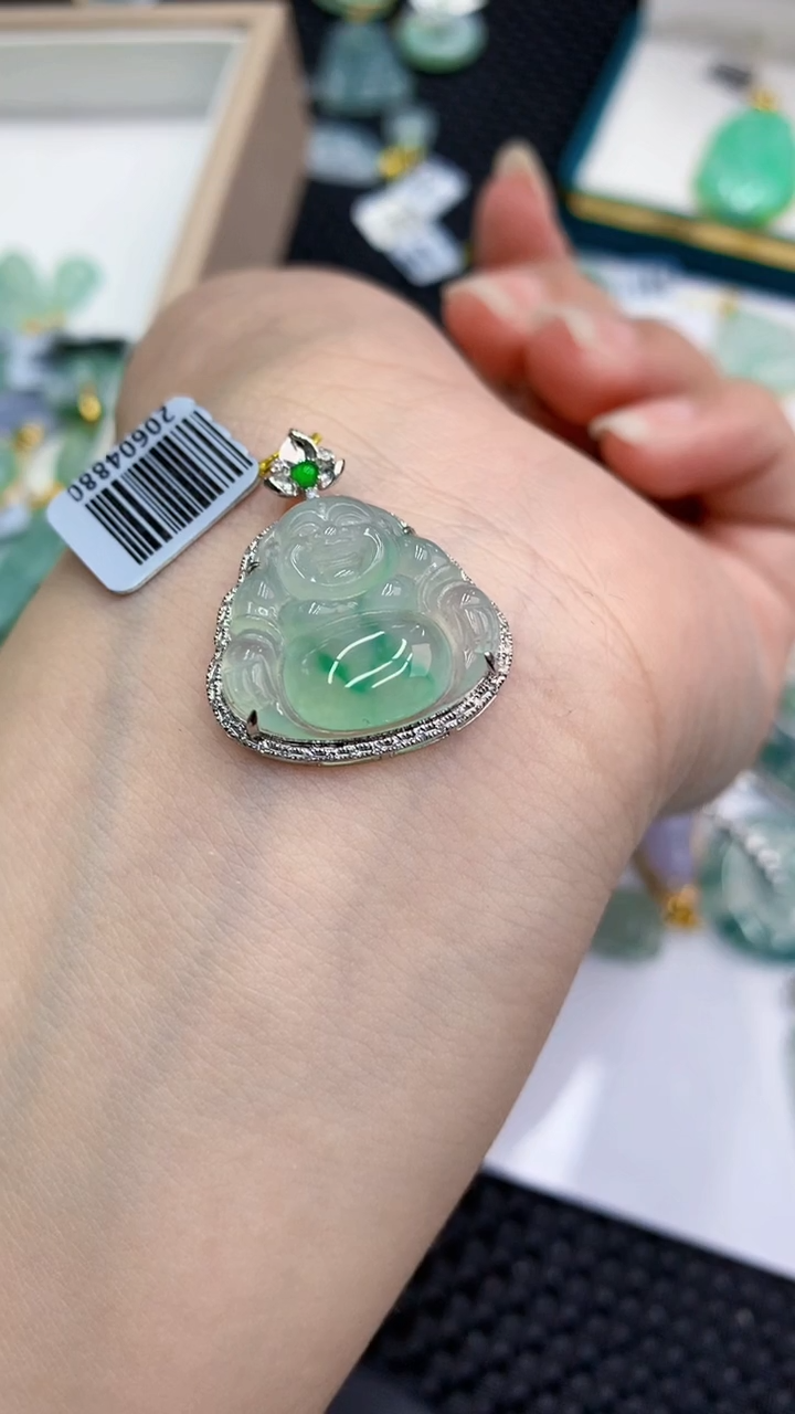 【闪购商品】翡翠颈饰18K金镶嵌            8