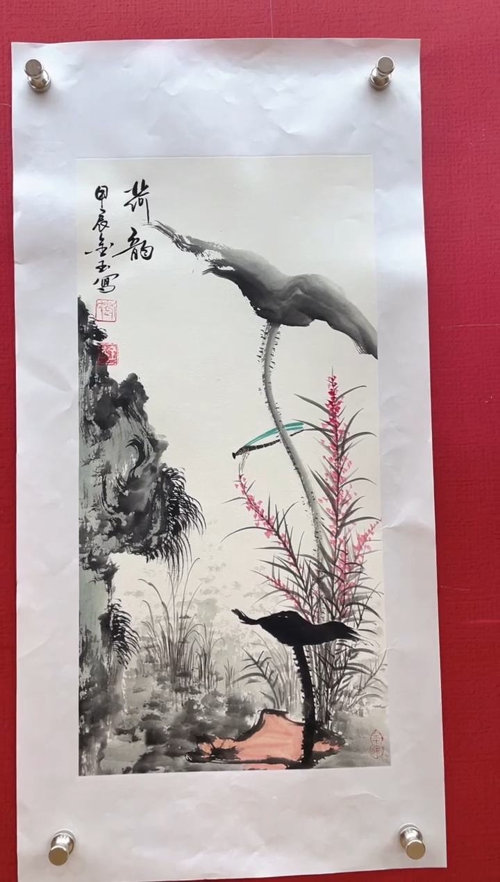 【闪购商品】书法【荷韵】刘金玉老师亲笔手绘