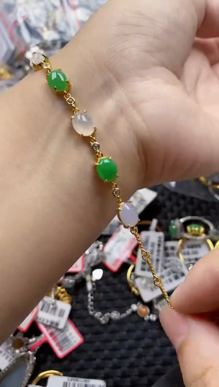 翡翠戒指银S925镶嵌6666    10