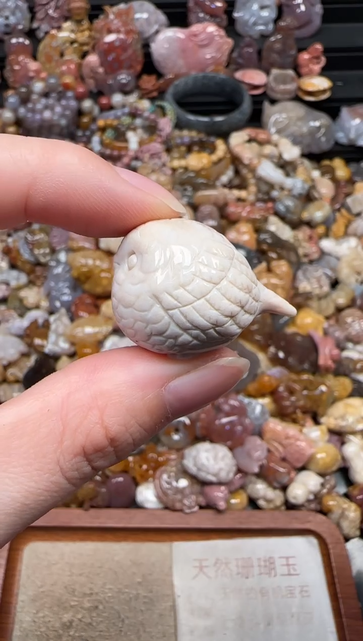 颈饰未镶嵌硅化珊瑚（珊瑚玉）048