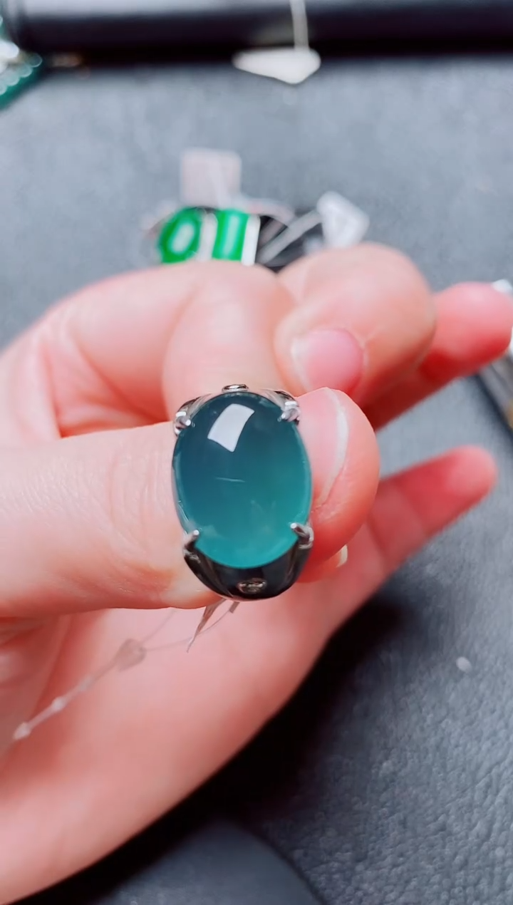 银S925镶嵌戒指翡翠1111