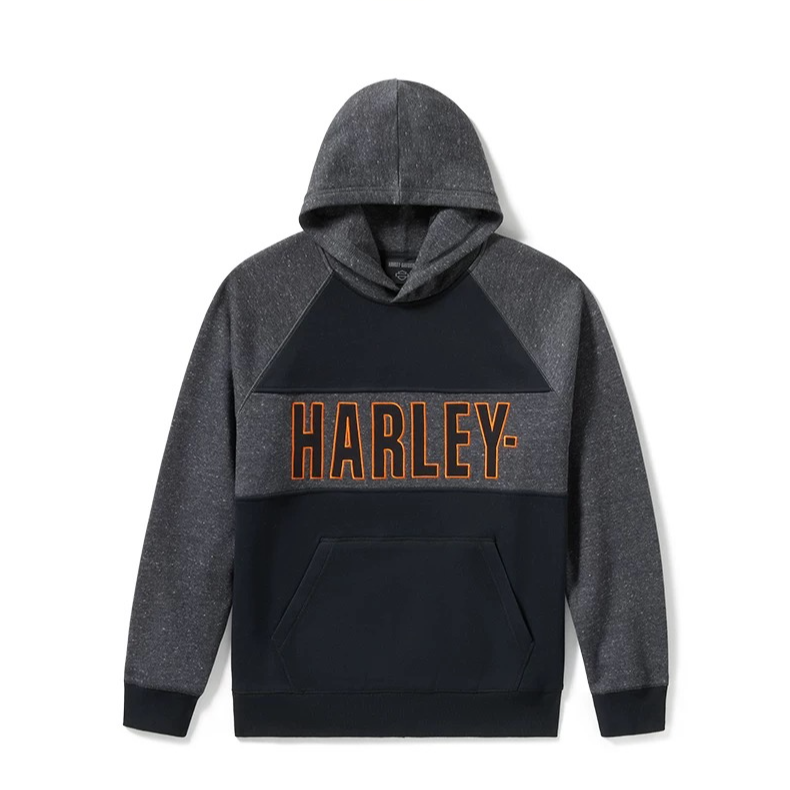 拼色连帽卫衣 哈雷戴维森