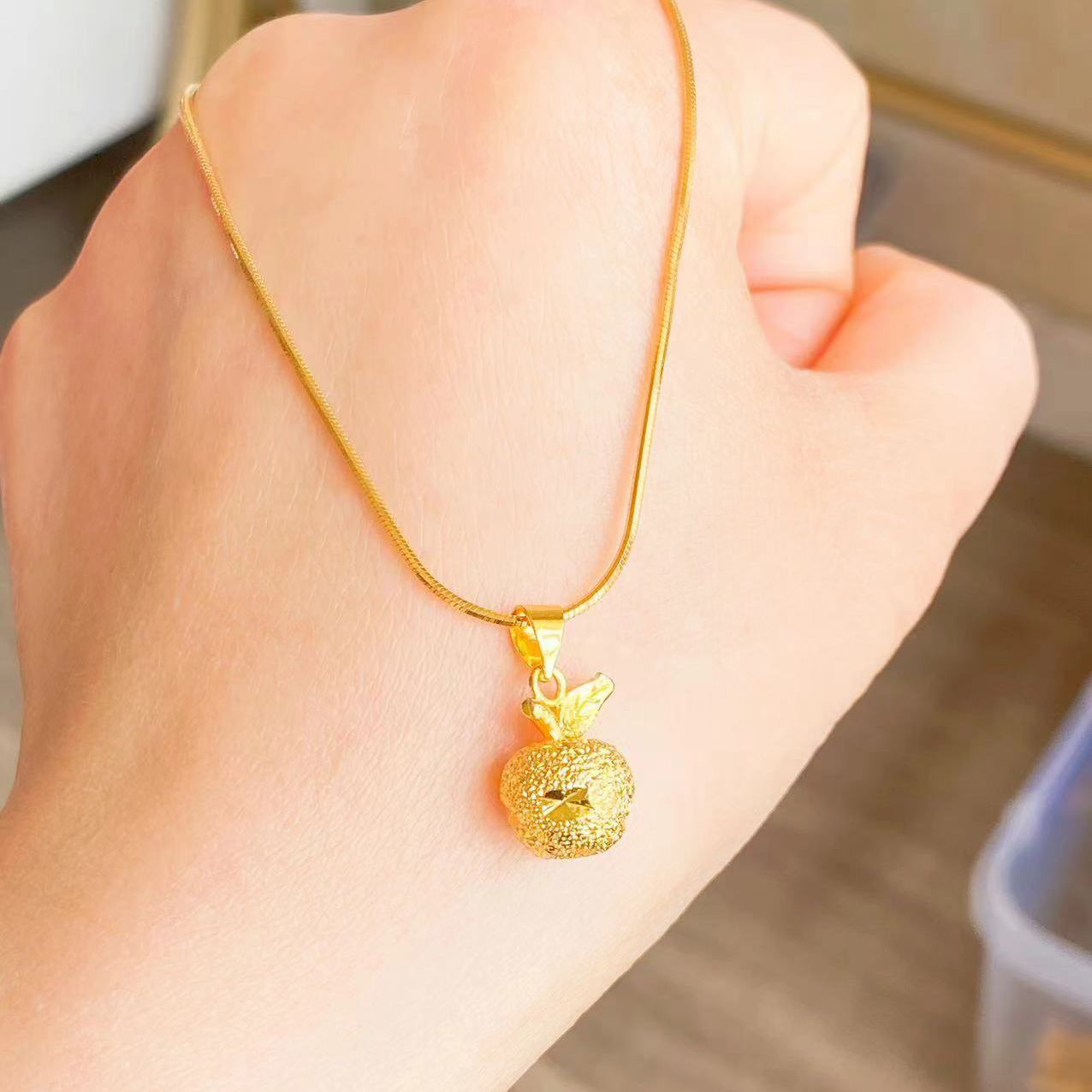 铜合金吊坠 时尚百搭苹果吊坠精美挂坠