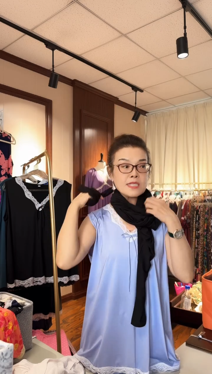 再生纤维素纤维福*黑色披肩 