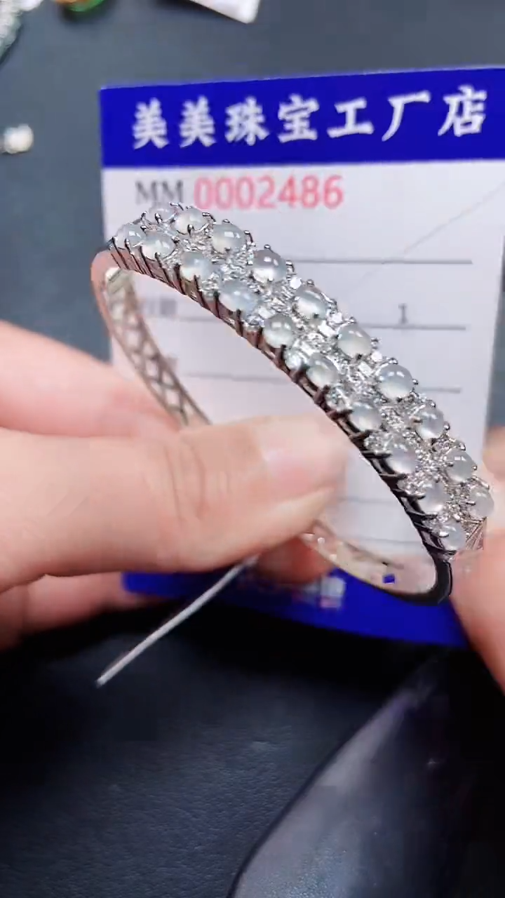 颈饰银S925镶嵌翡翠2486