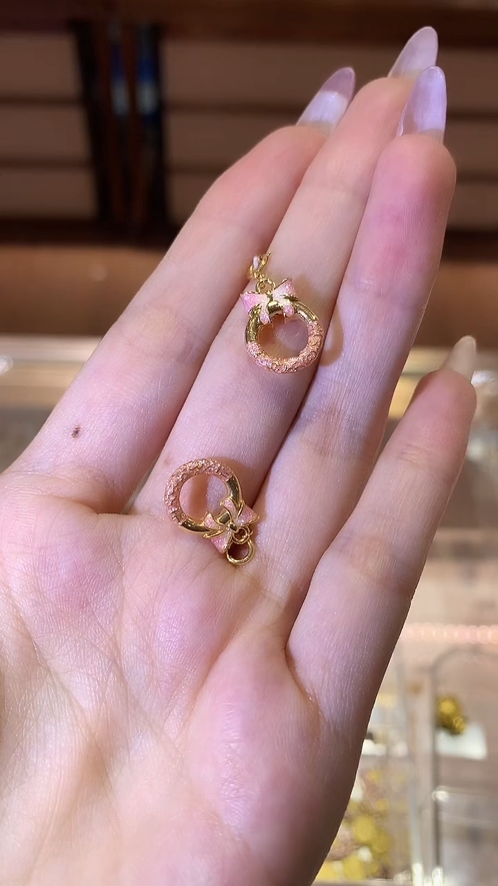 【闪购商品】18K金吊坠(不含链)甜甜圈多样性发一