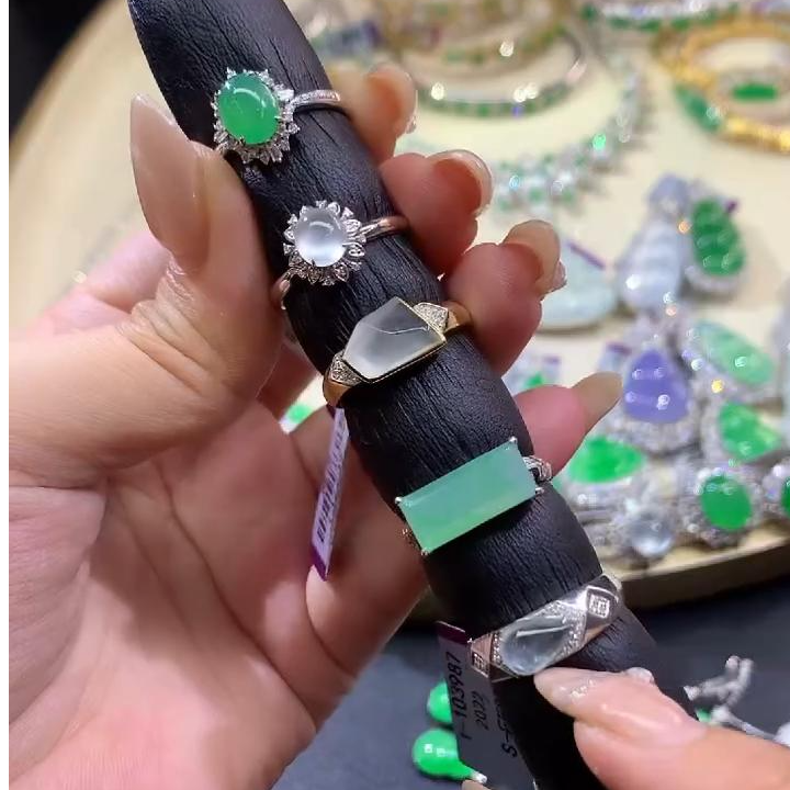 【琪琪臻选】翡翠戒指-18k金-多样性发货一件-FM03|CXQ1