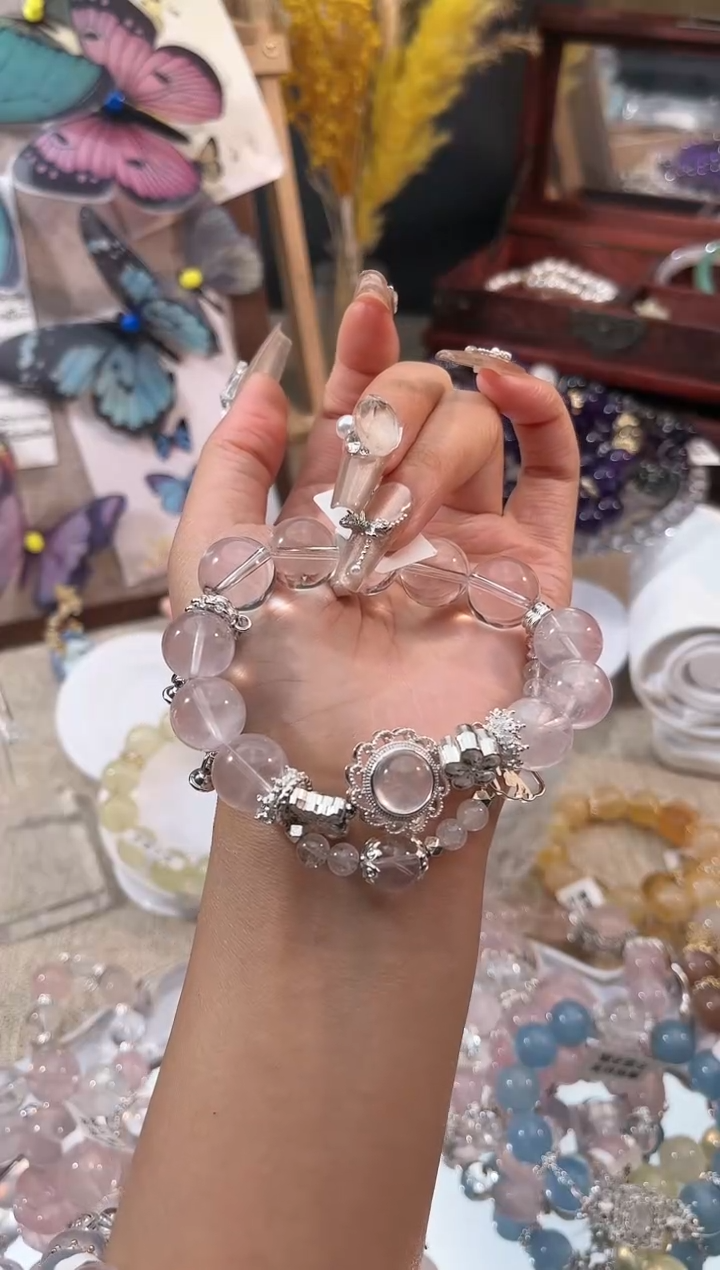 【闪购商品】水晶手链未镶嵌多样性发货颜色微差发其一 