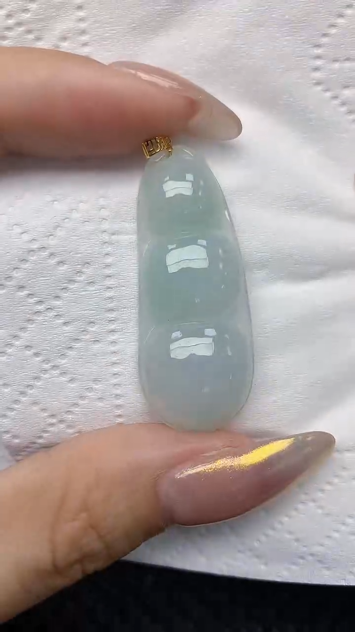 【闪购商品】翡翠颈饰18K金镶嵌天然翡翠A货